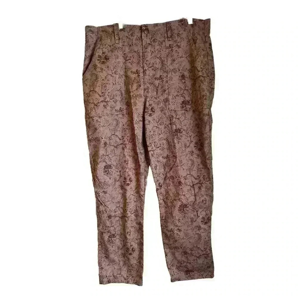Knox Rose Pants - Women's Plus Size Straight Leg Pants - Knox Rose Pink Boho Floral XL New W/Tags